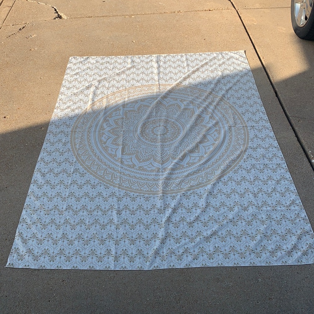 Large White and Gold Tapestry